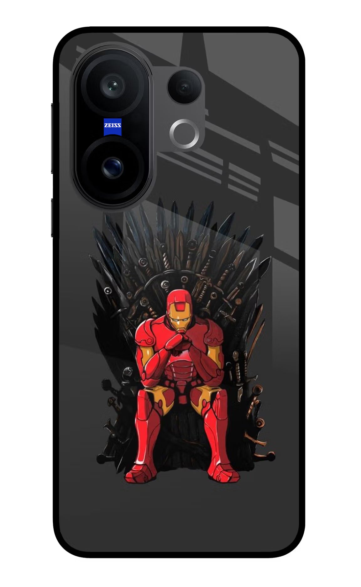 Ironman Throne Vivo X200 FE Glass Case Back Cover by Casekaro