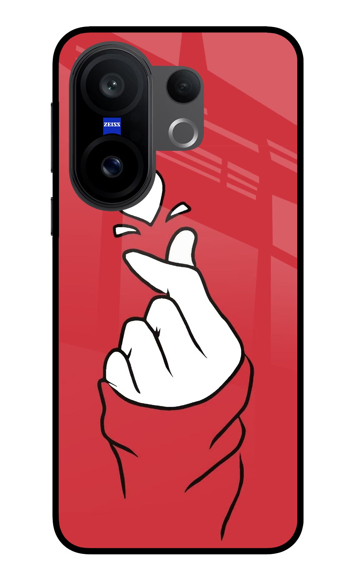 Korean Love Sign Vivo X200 FE Glass Case Back Cover by Casekaro