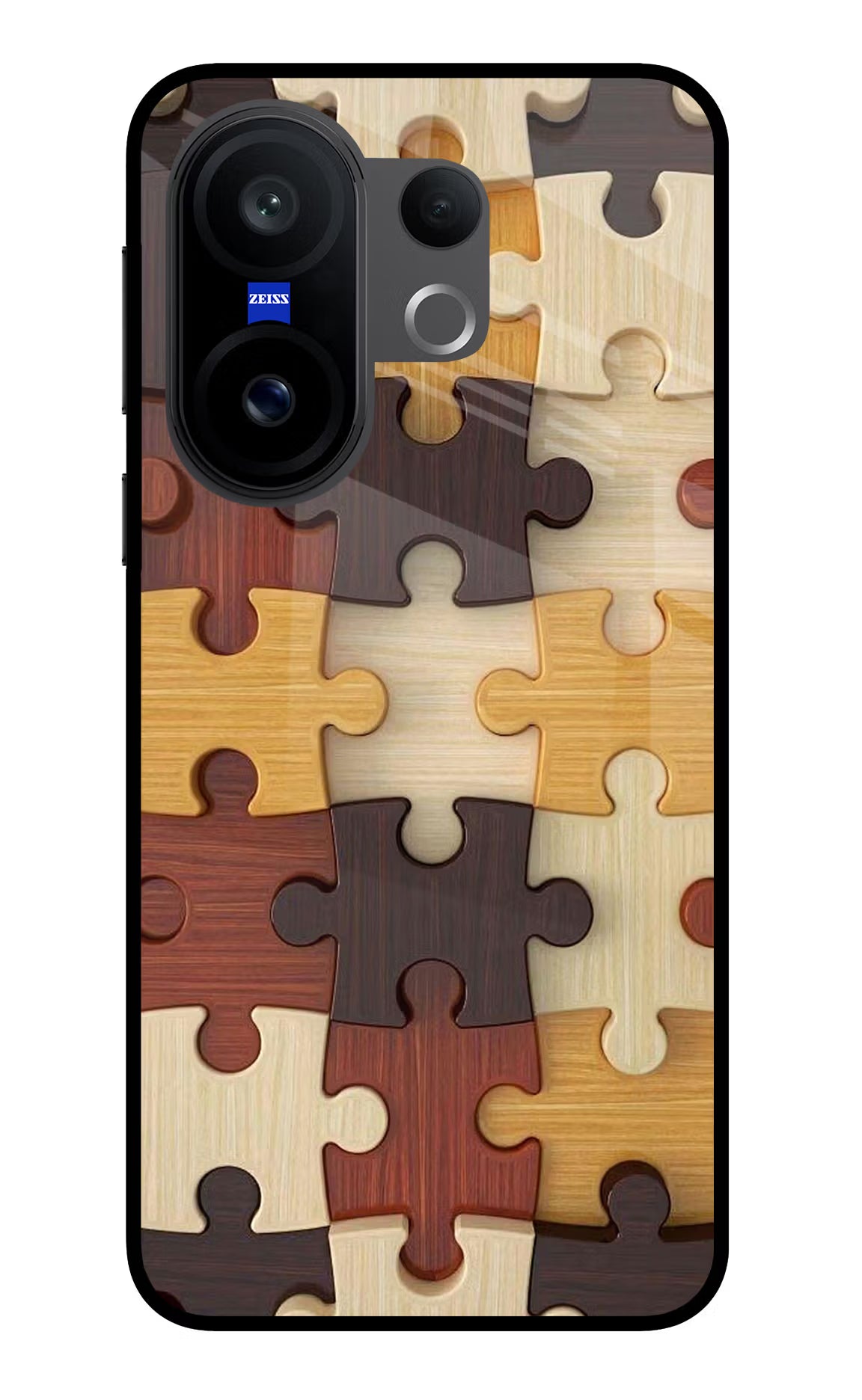 Wooden Puzzle Vivo X200 FE Glass Case