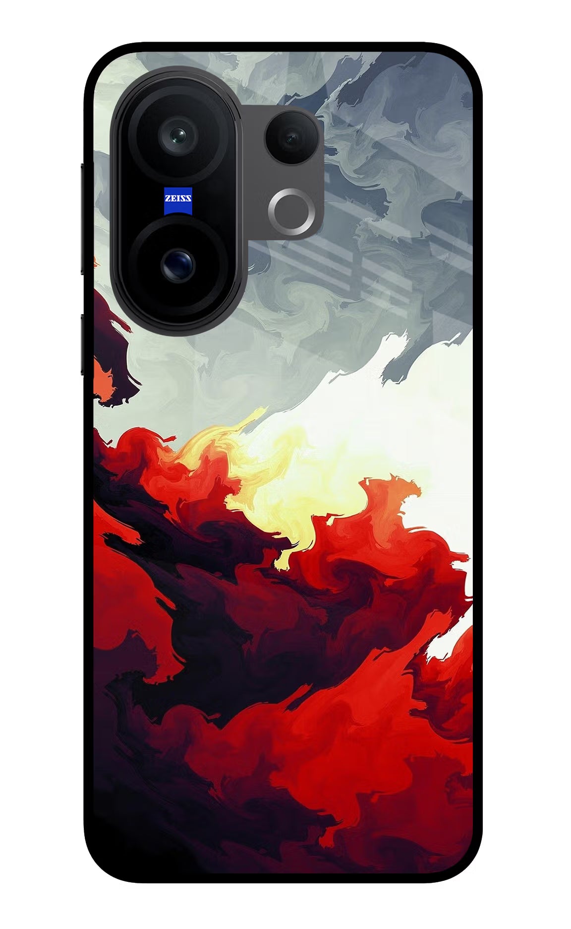 Fire Cloud Vivo X200 FE Glass Case Back Cover by Casekaro