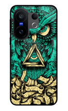 Green Owl Vivo X200 FE Glass Case
