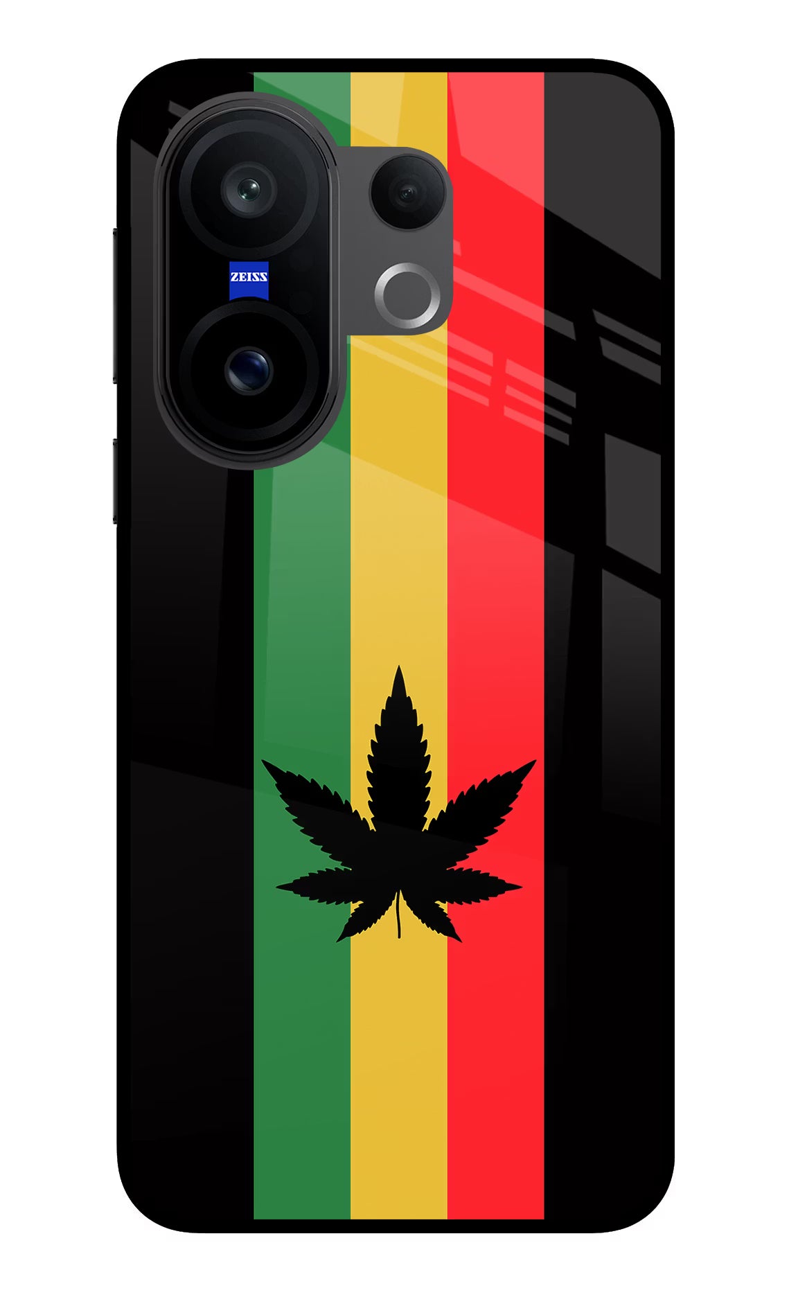 Weed Flag Vivo X200 FE Glass Case Back Cover by Casekaro