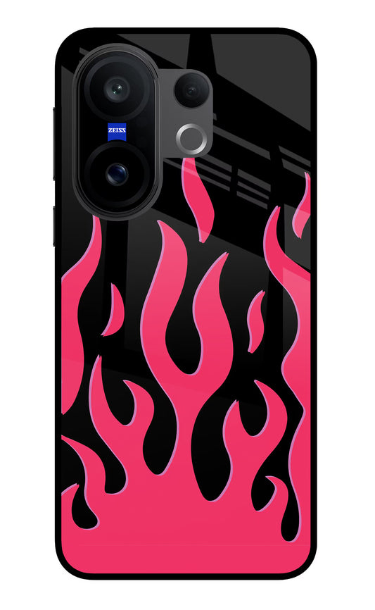 Fire Flames Vivo X200 FE Glass Case