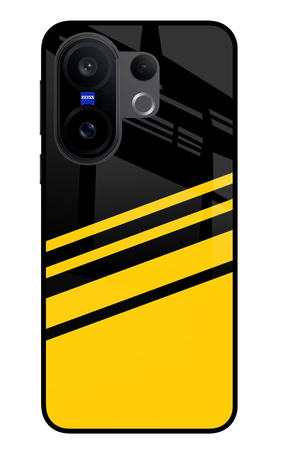 Yellow Shades Vivo X200 FE Glass Case Back Cover by Casekaro