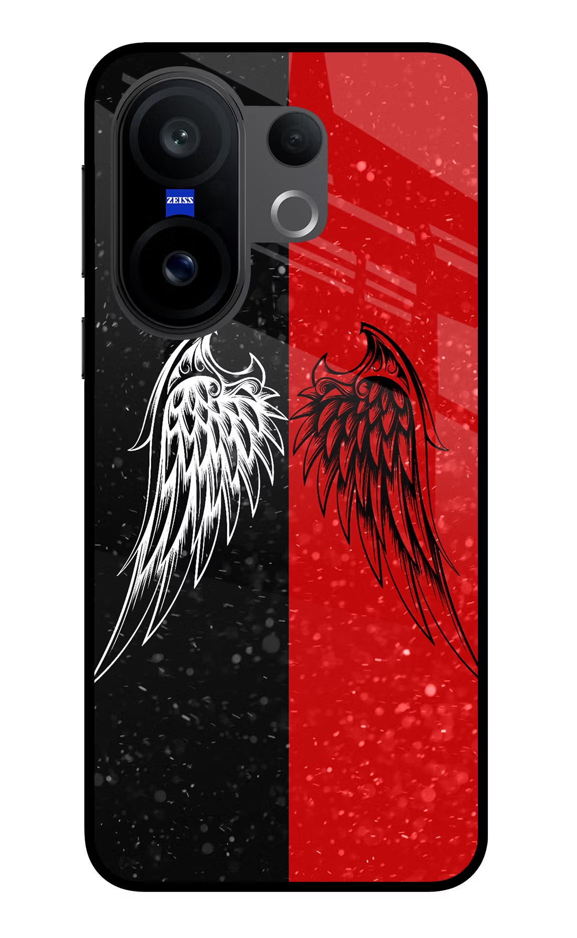 Wings Vivo X200 FE Glass Case Back Cover by Casekaro