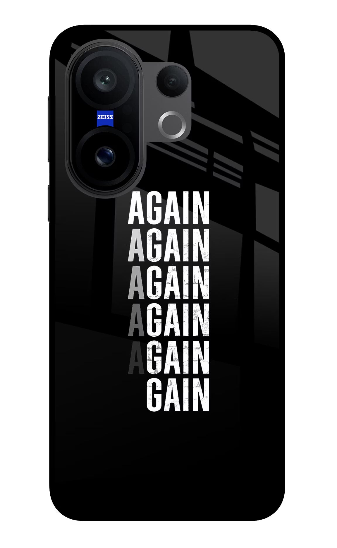 Again Again Gain Vivo X200 FE Glass Case Back Cover by Casekaro
