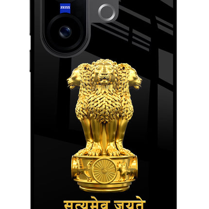 Satyamev Jayate Golden Vivo X200 FE Glass Case