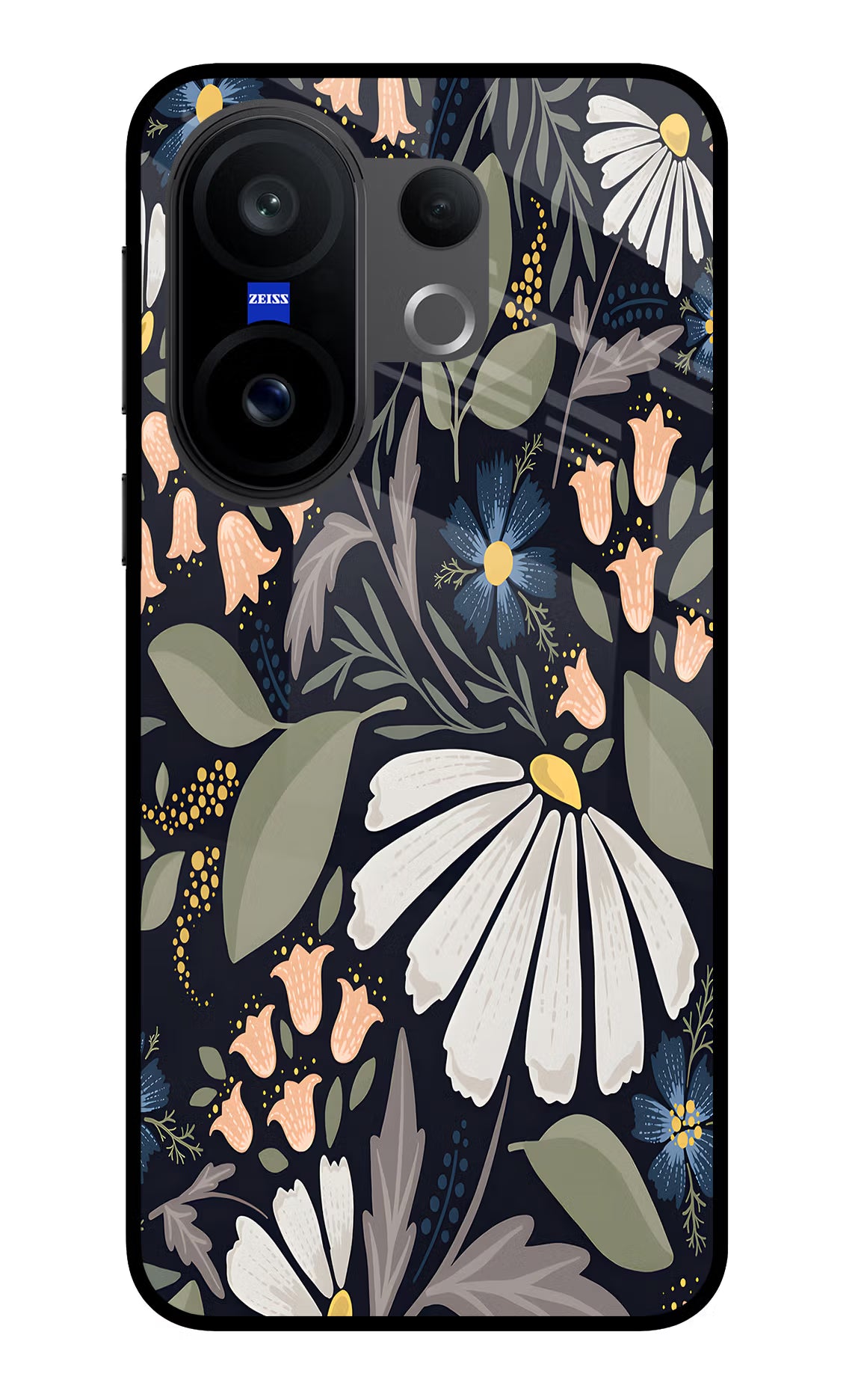 Flowers Art Vivo X200 FE Glass Case