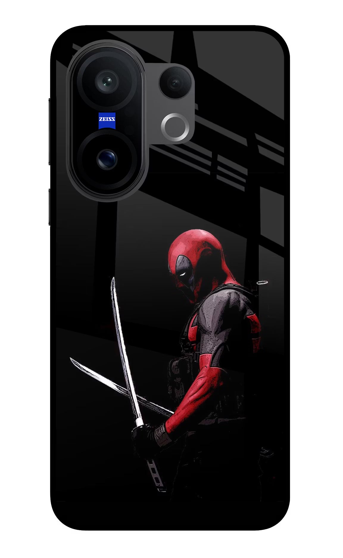 Deadpool Vivo X200 FE Glass Case Back Cover by Casekaro