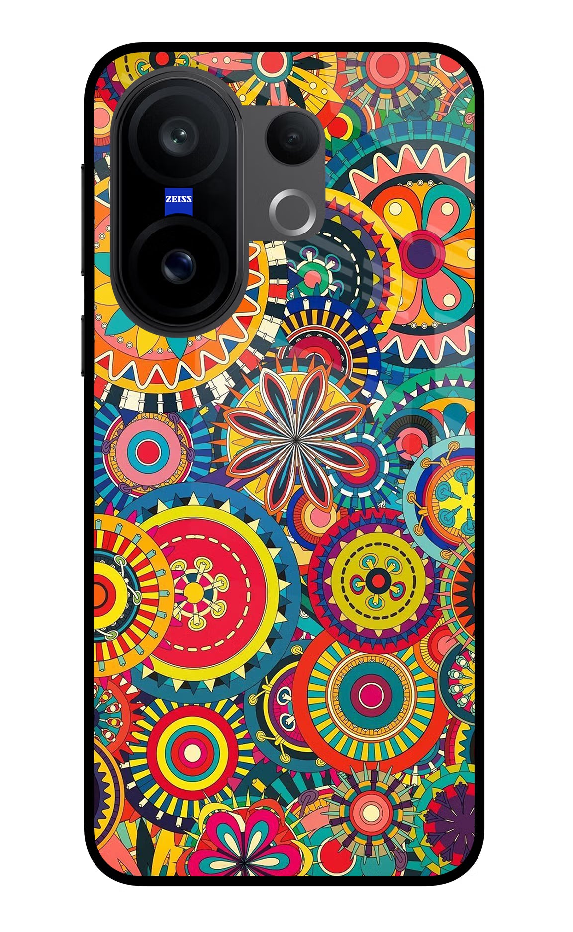 Gol Gol Art Vivo X200 FE Glass Case Back Cover by Casekaro