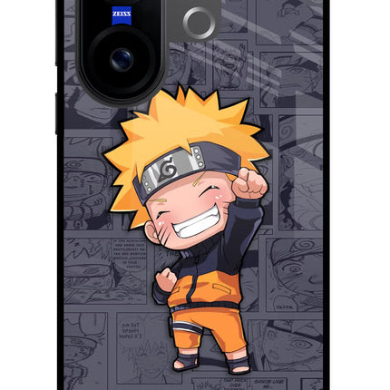 Chota Naruto Vivo X200 FE Glass Case Back Cover by Casekaro