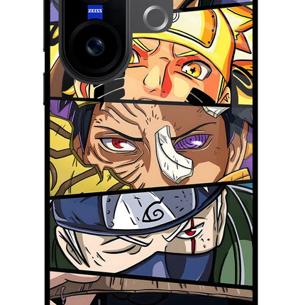 Naruto Character Vivo X200 FE Glass Case Back Cover by Casekaro