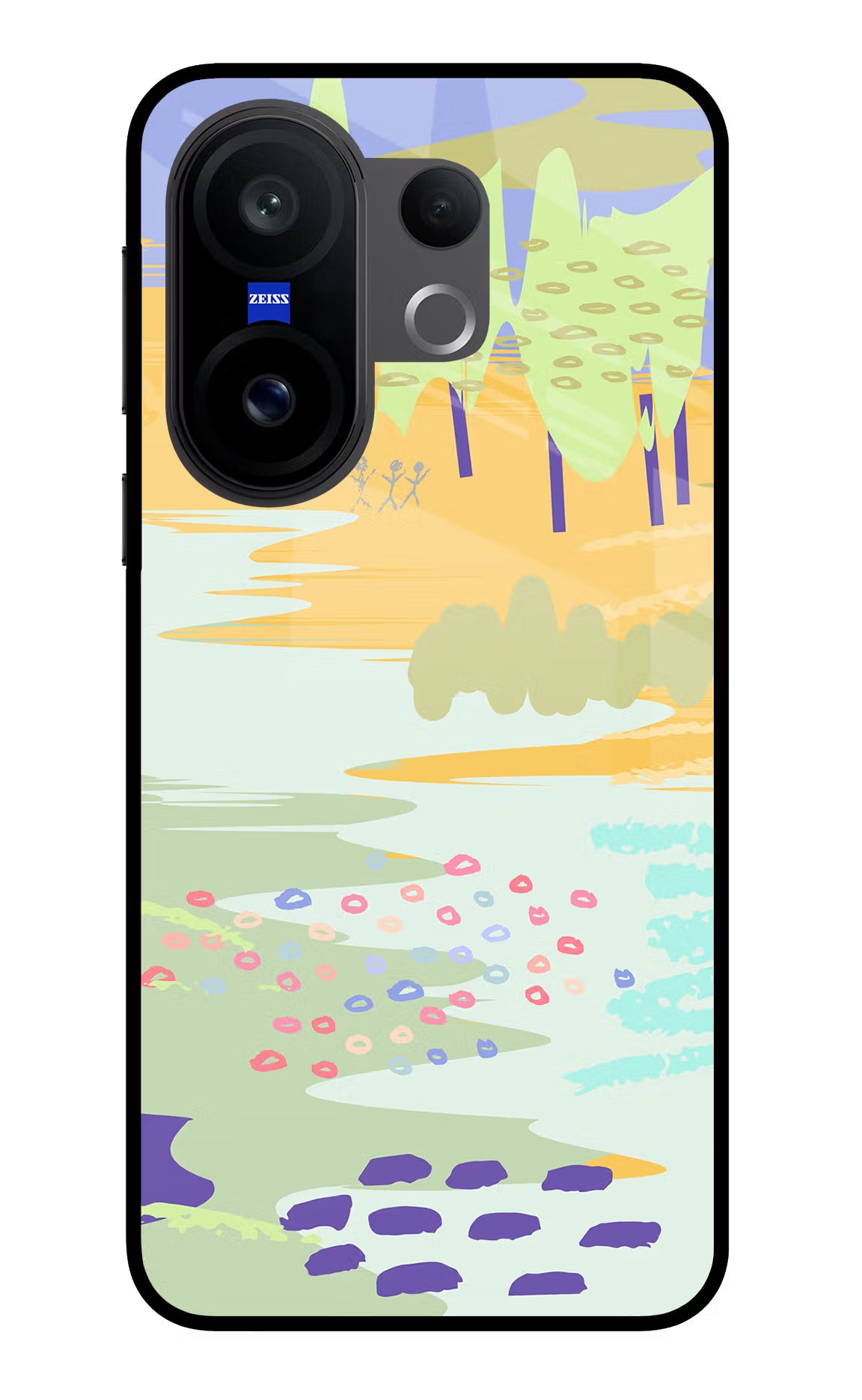 Scenery Vivo X200 FE Glass Case Back Cover by Casekaro