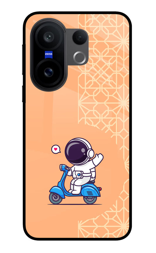 Cute Astronaut Riding Vivo X200 FE Glass Case