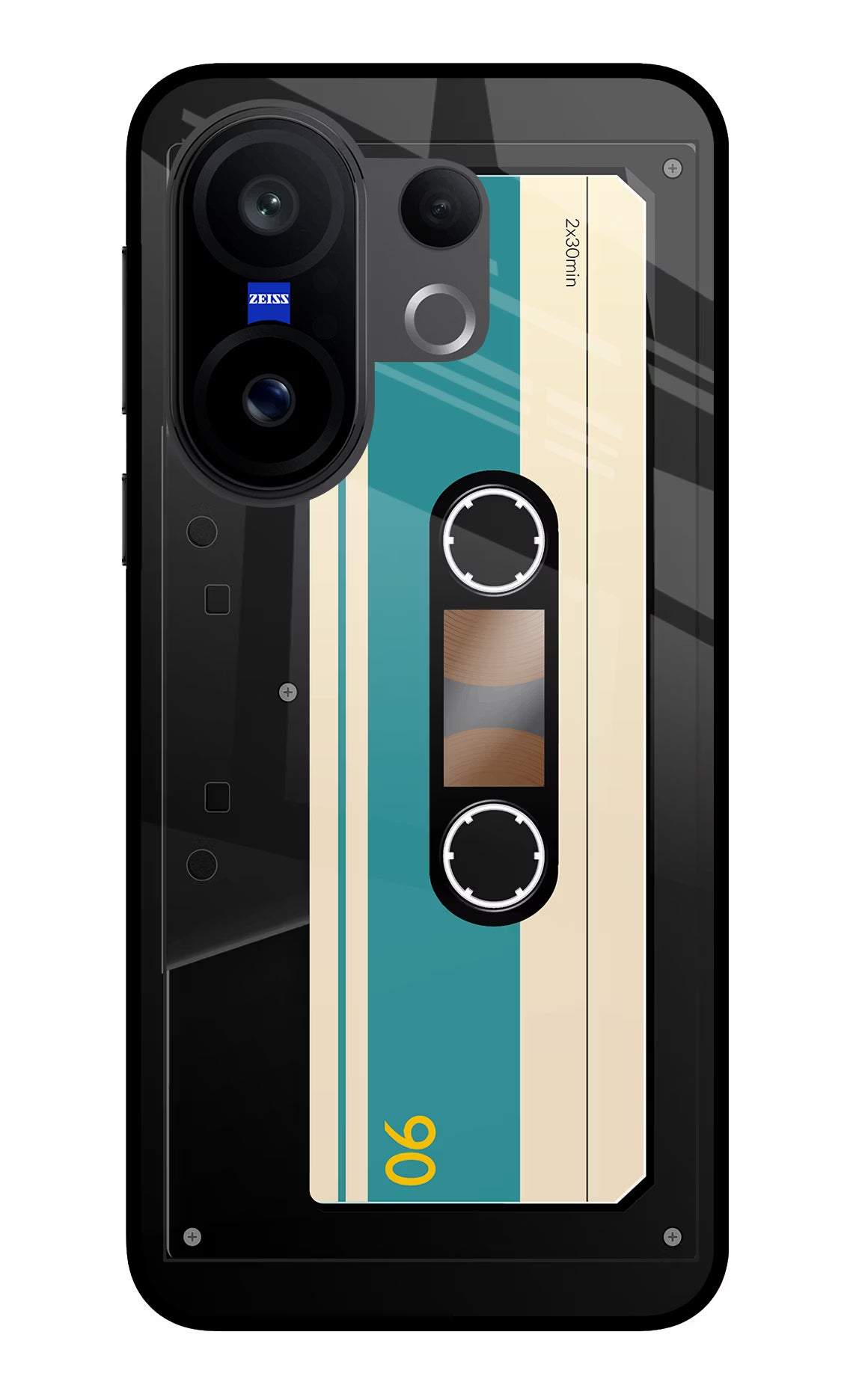 Cassette Vivo X200 FE Glass Case Back Cover by Casekaro