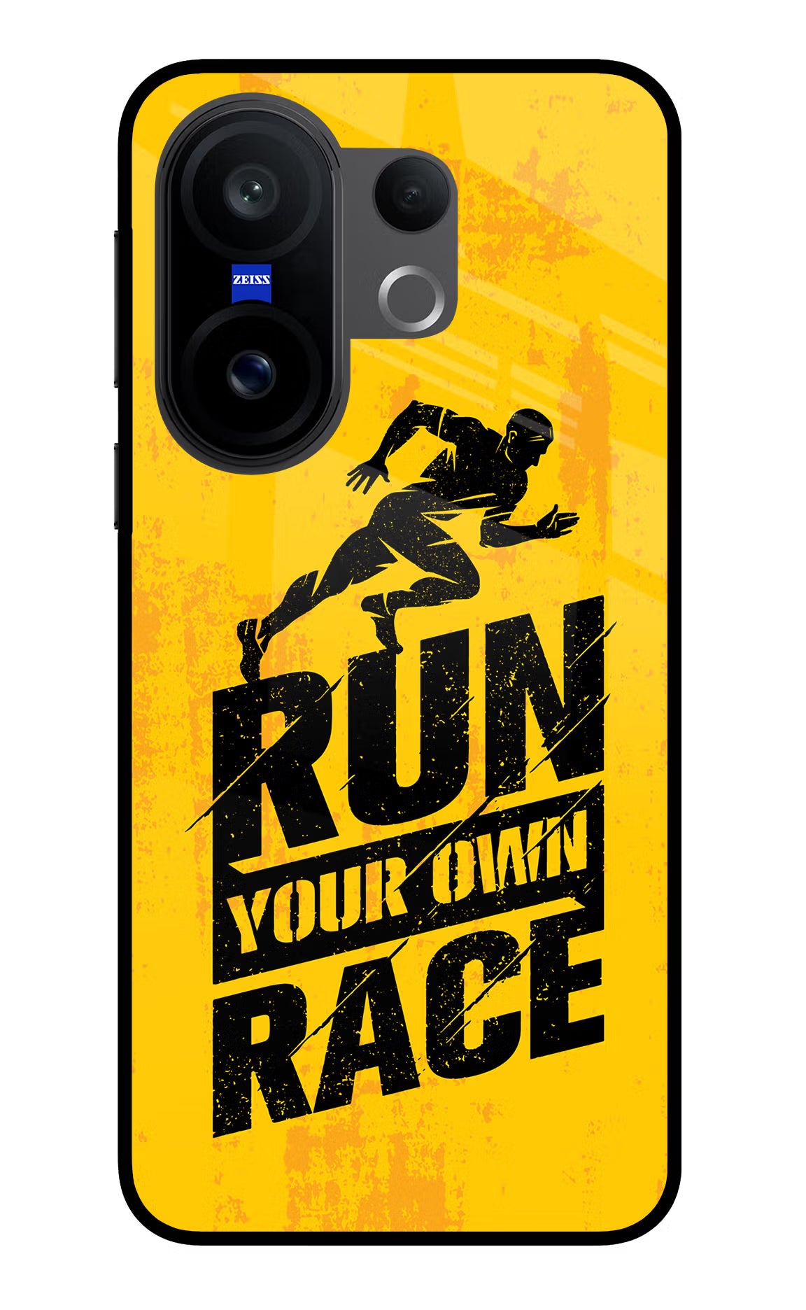 Run Your Own Race Vivo X200 FE Glass Case Back Cover by Casekaro