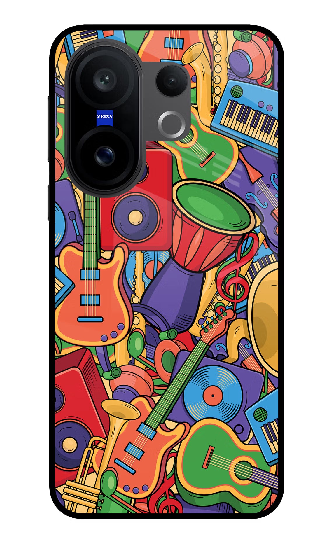 Music Instrument Doodle Vivo X200 FE Glass Case