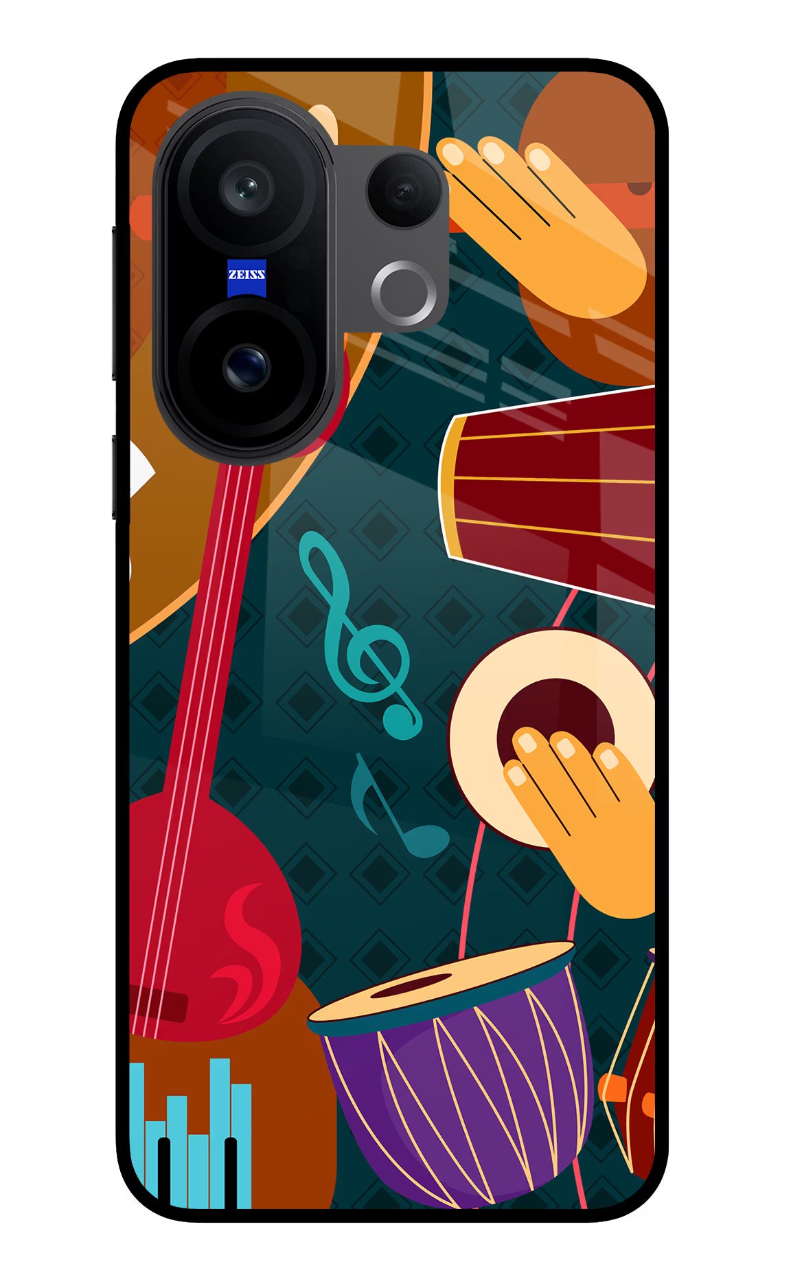 Music Instrument Vivo X200 FE Glass Case Back Cover by Casekaro