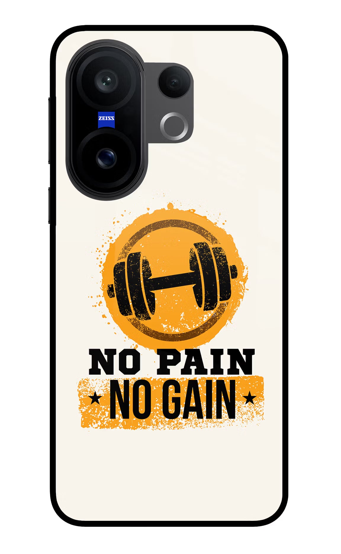 No Pain No Gain Vivo X200 FE Glass Case Back Cover by Casekaro