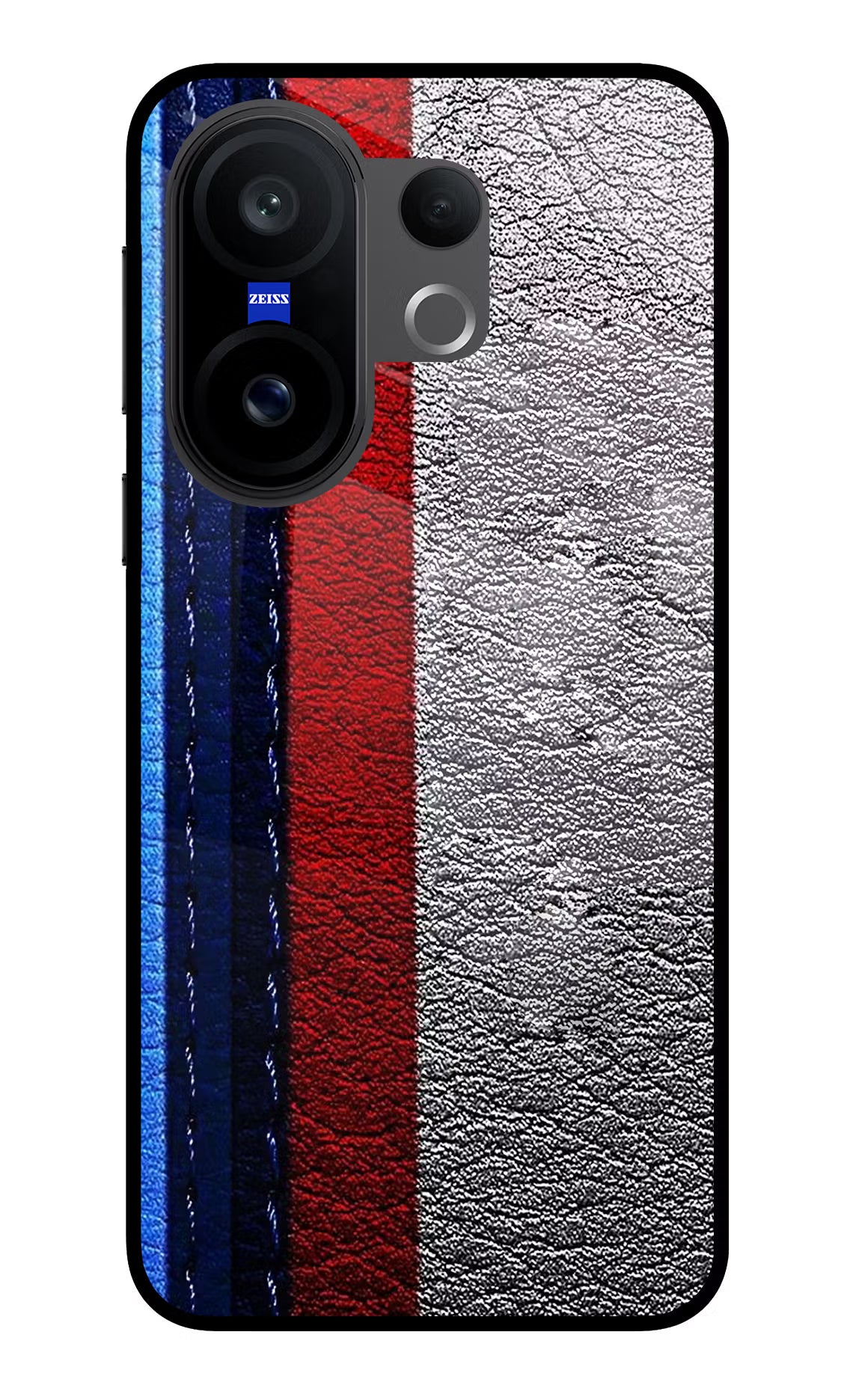 BMW Stripes Vivo X200 FE Glass Case Back Cover by Casekaro