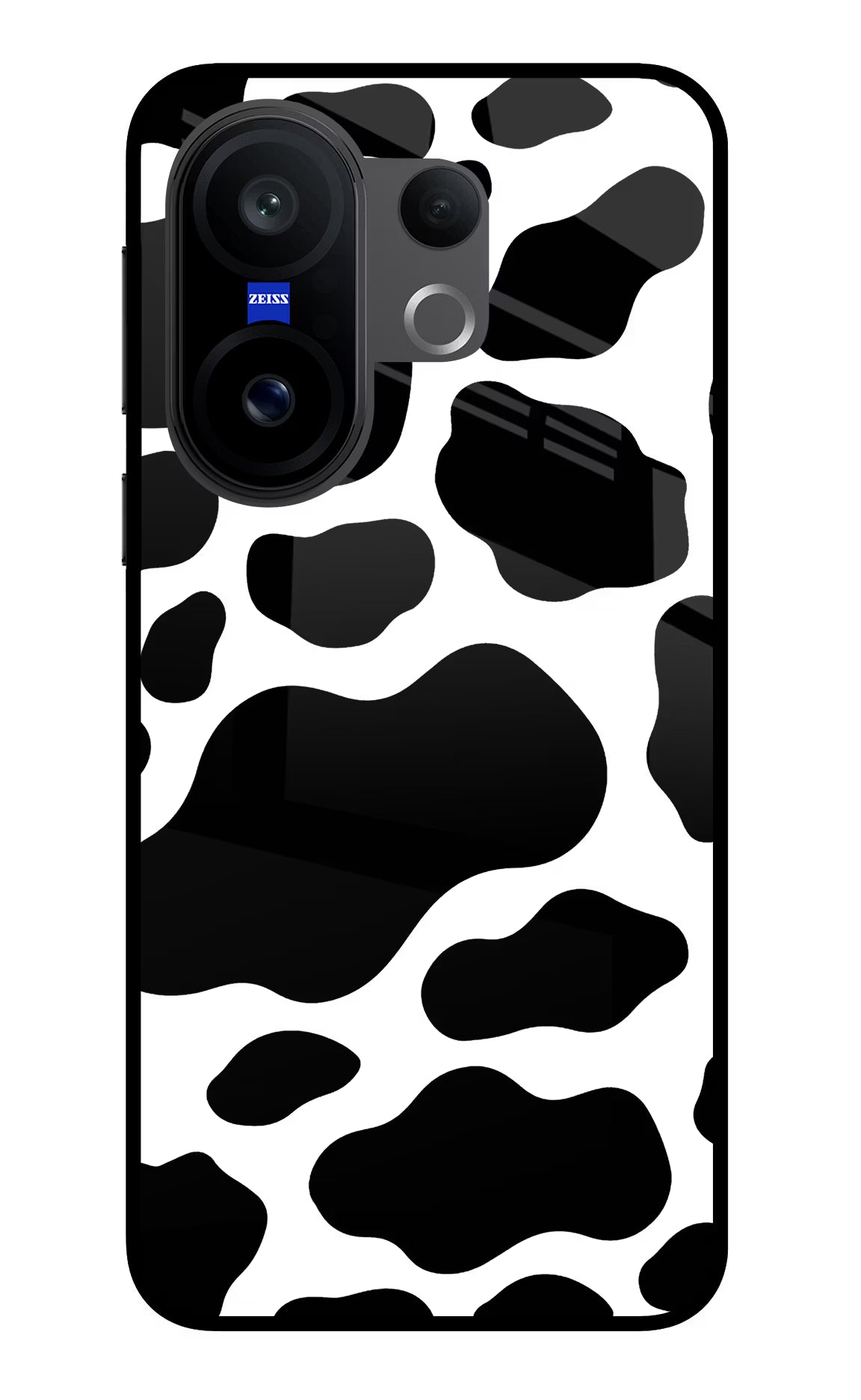 Cow Spots Vivo X200 FE Glass Case Back Cover by Casekaro