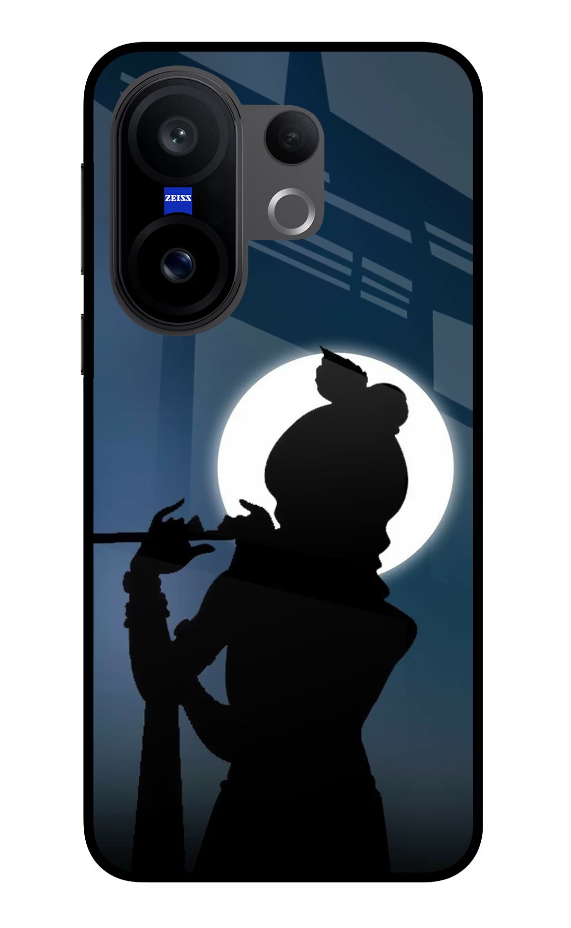 Shri Krishna Silhouette Vivo X200 FE Glass Case Back Cover by Casekaro