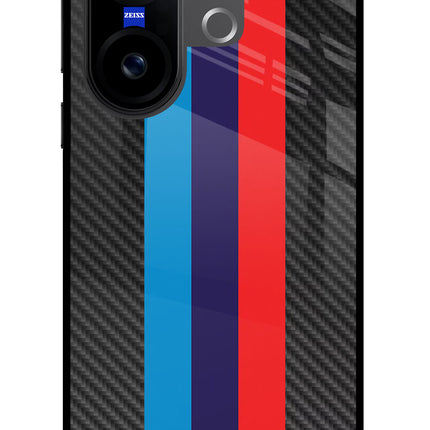 BMW Stripes Pattern Vivo X200 FE Glass Case