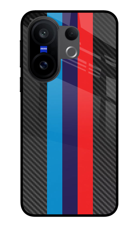 BMW Stripes Pattern Vivo X200 FE Glass Case