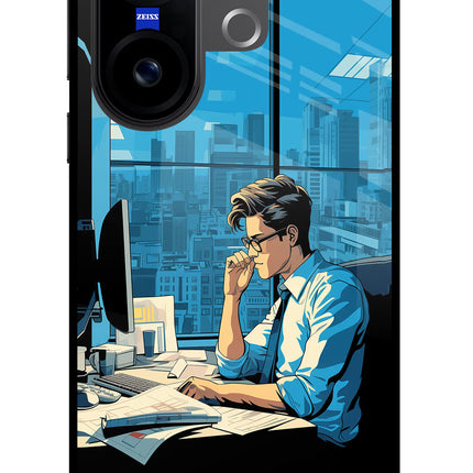 Focused Hustler (AI Generated) Vivo X200 FE Glass Case