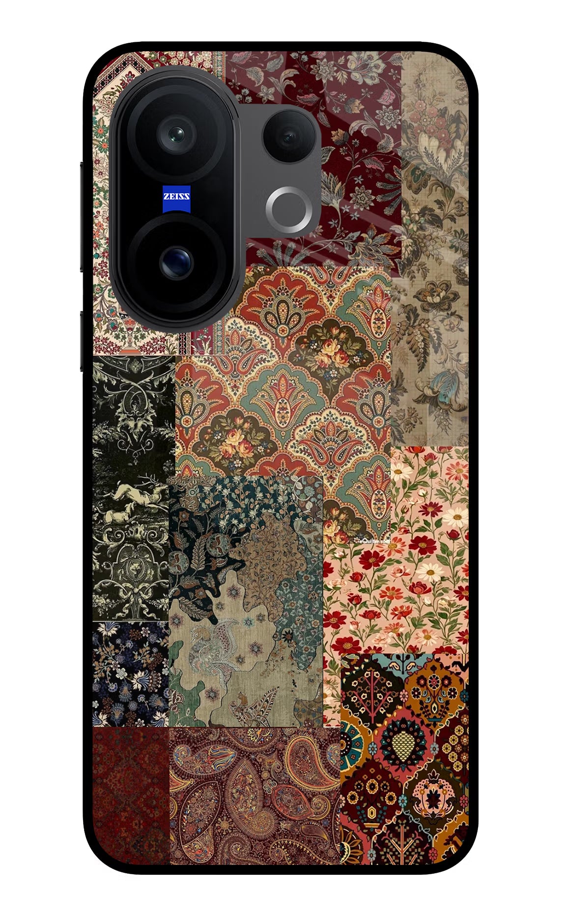Desi Print Vivo X200 FE Glass Case Back Cover by Casekaro