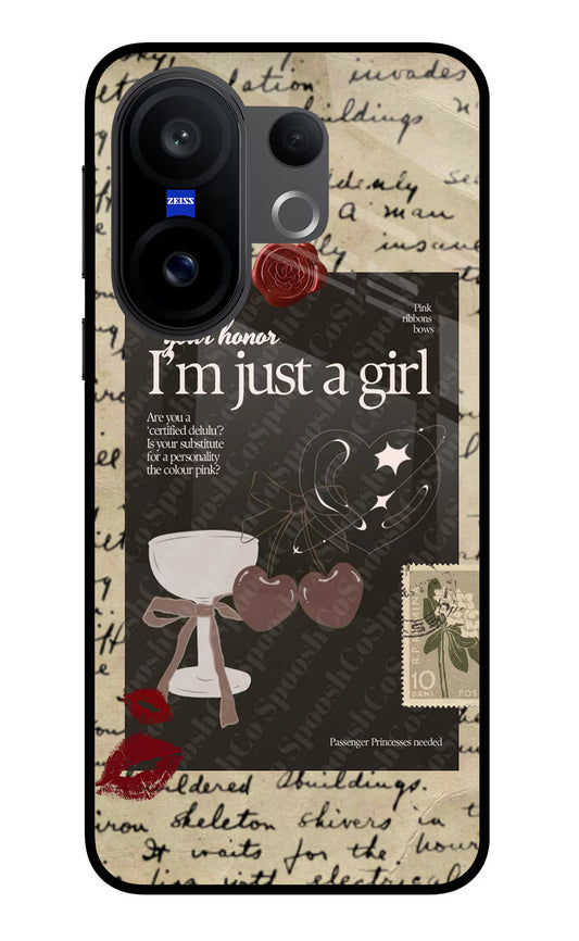 I am just a girl Vivo X200 FE Glass Case