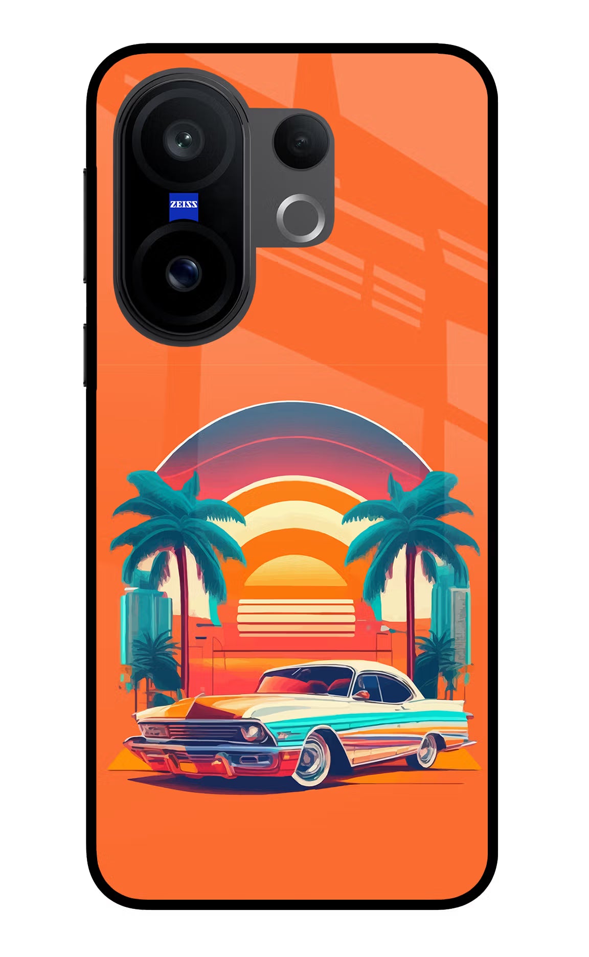 Palm Drive 80s Vivo X200 FE Glass Case