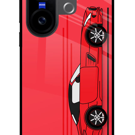 Red Velocity Vivo X200 FE Glass Case