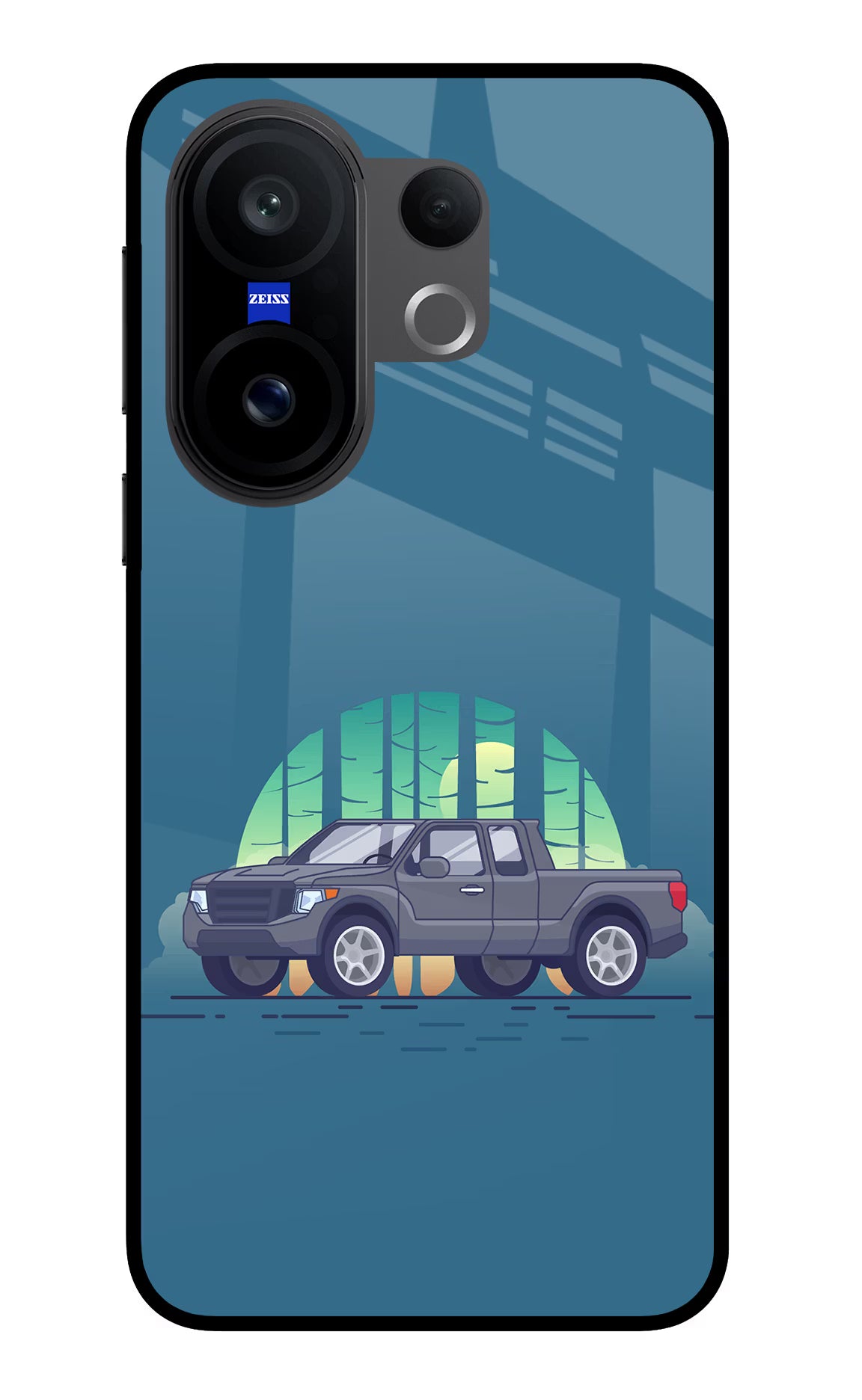 Retro Garage Vibe Vivo X200 FE Glass Case Back Cover by Casekaro