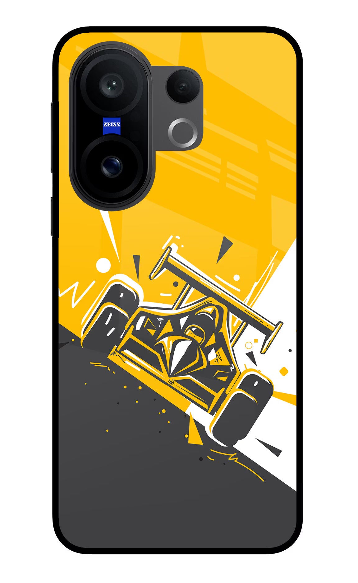 Track King Vivo X200 FE Glass Case Back Cover by Casekaro