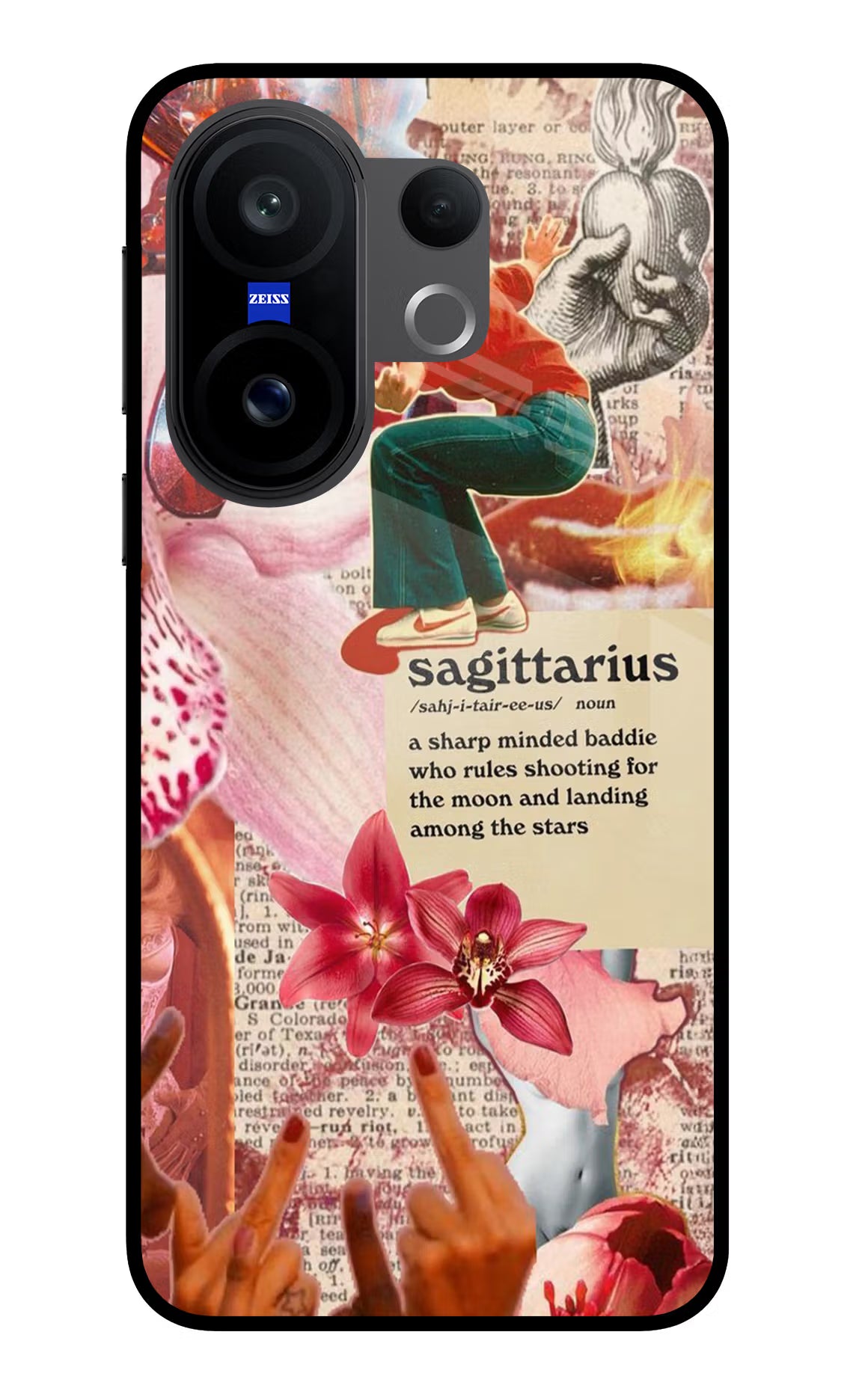 Sagittarius Zodiac Vivo X200 FE Glass Case Back Cover by Casekaro