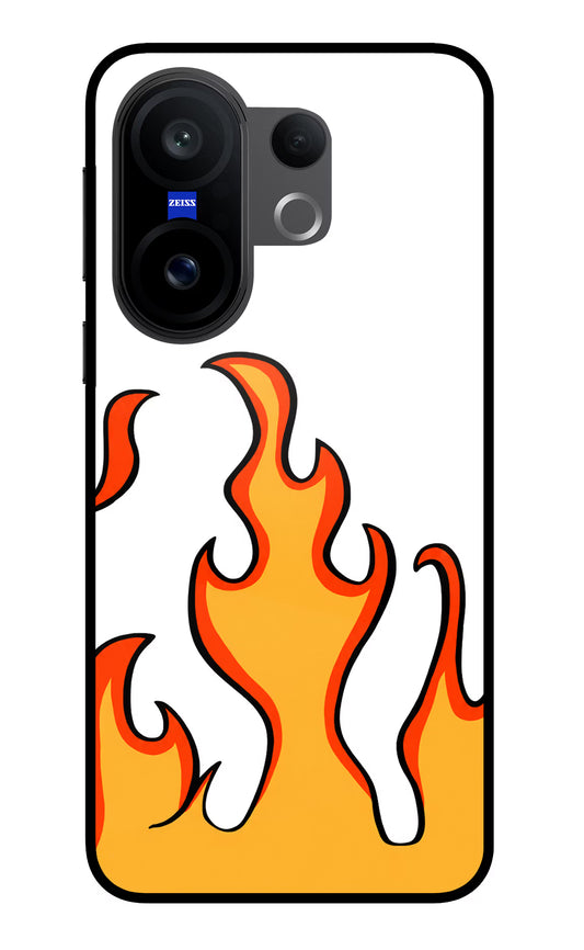 Fired Up – White Vivo X200 FE Glass Case
