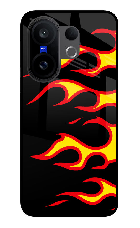 Side Sweep Flames Vivo X200 FE Glass Case