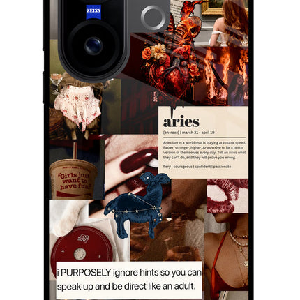 Zodiac Aries Vivo X200 FE Glass Case