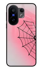 Pink Web Vivo X200 FE Glass Case