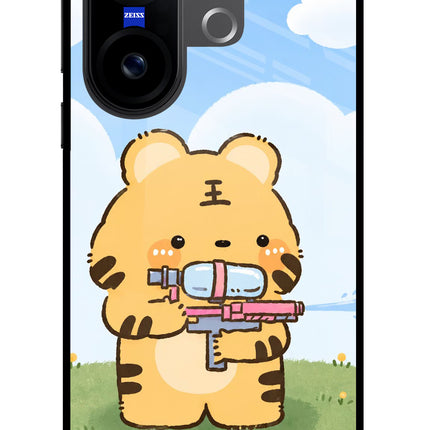 Tiger Treat Vivo X200 FE Glass Case