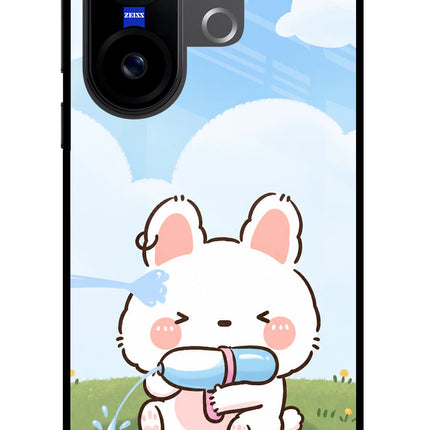 Bunny Treat Vivo X200 FE Glass Case