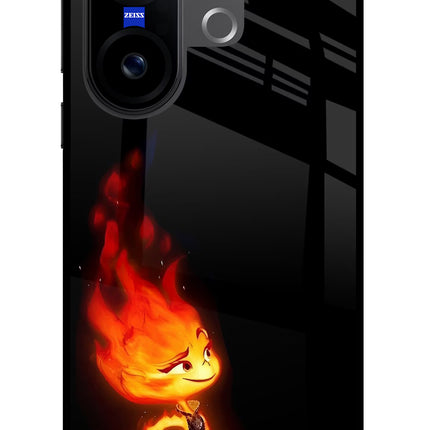 Ember Flame Vivo X200 FE Glass Case