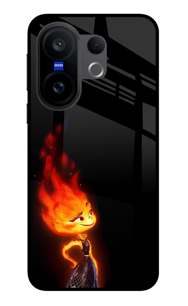 Ember Flame Vivo X200 FE Glass Case