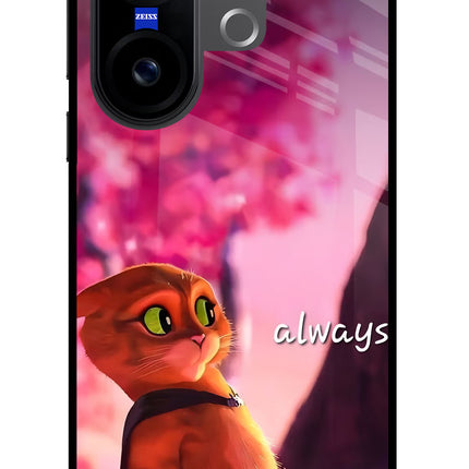 Always Cat Vivo X200 FE Glass Case