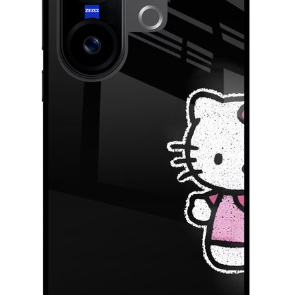 Kitty Charm Vivo X200 FE Glass Case
