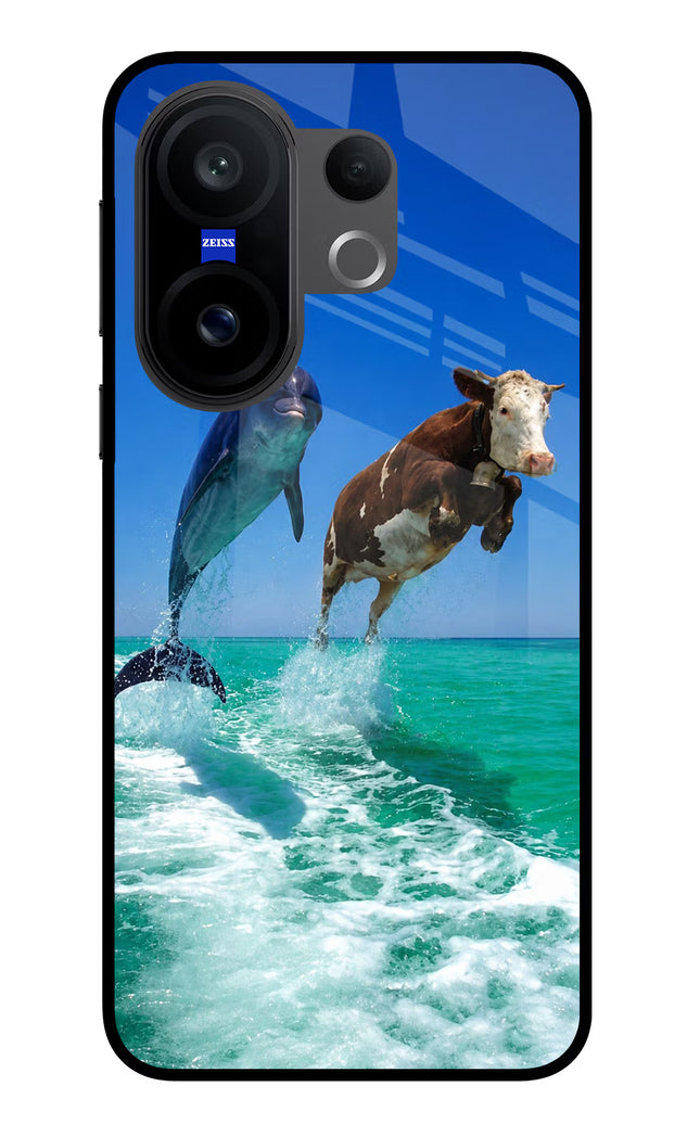 Dolphin vs Cow Vivo X200 FE Glass Case