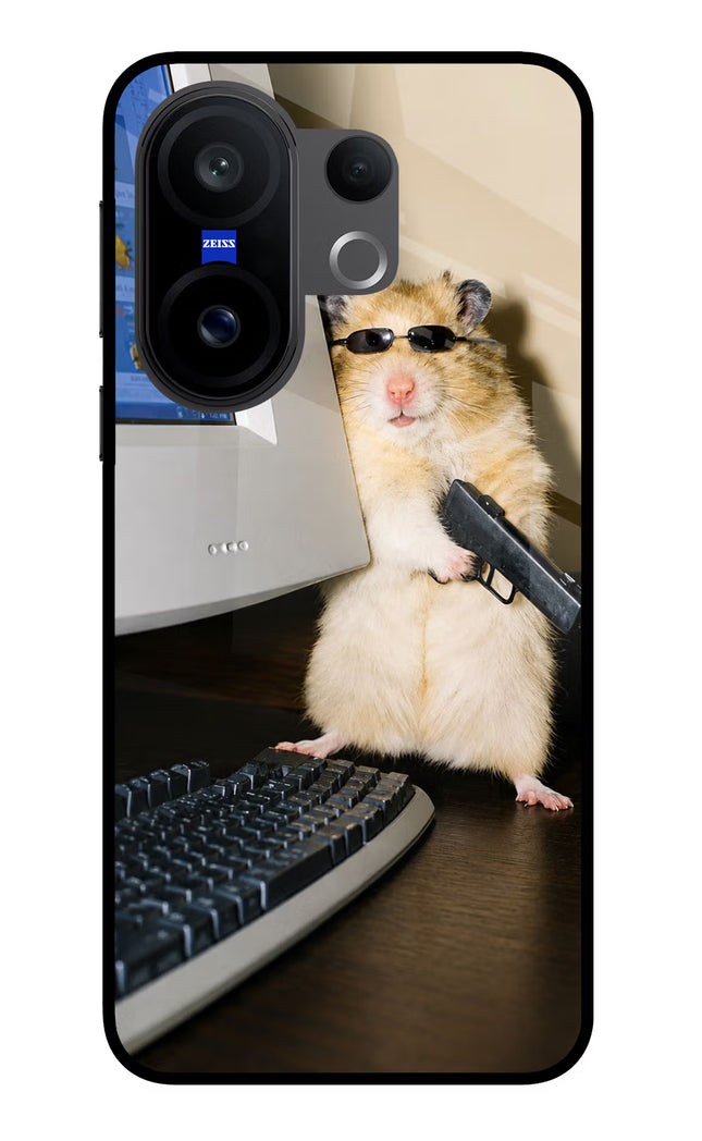 Hacker Hamster Vivo X200 FE Glass Case