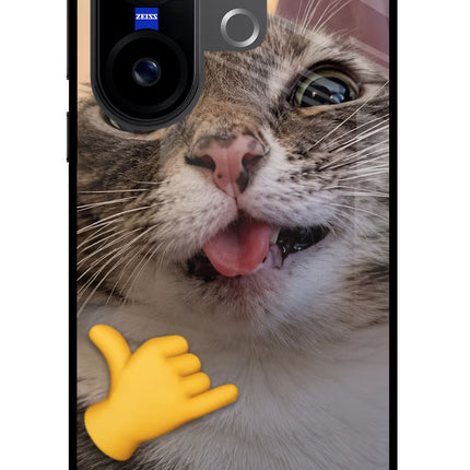 Silly Cat Call Vivo X200 FE Glass Case