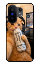 Gamer Cat Energy Vivo X200 FE Glass Case